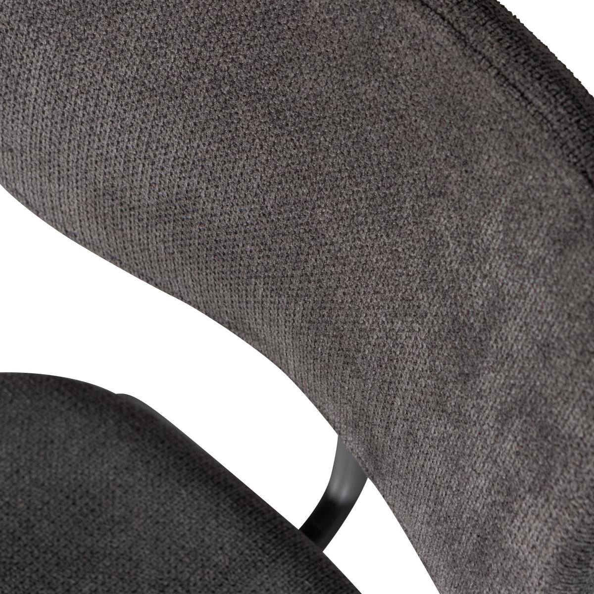Stuhl-Set Link Braun/Grau B: 54cm - Schwarz/Braun, MODERN, Textil/Metall (54/78/45cm) - Livetastic