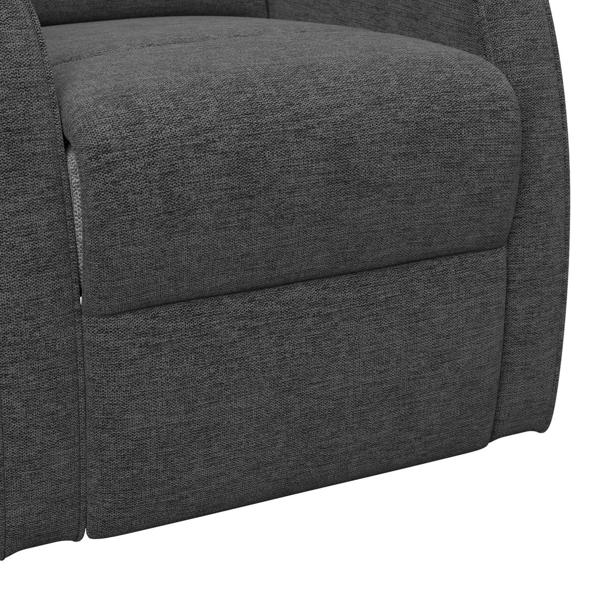 Tv Fotelj Athen, Temno Siva, Pomoč Pri Vstajanju - temno siva, Moderno, kovina/tekstil (67.5/107/88.5cm)