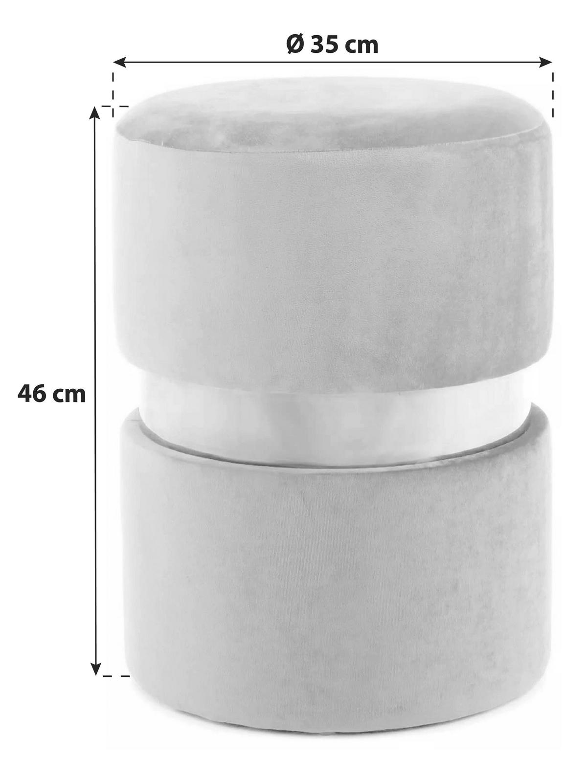 Hocker 659iq-Lpnk - Hellrosa/Dunkelrosa, Basics, Holz/Holzwerkstoff (35/46/35cm) - Kayoom