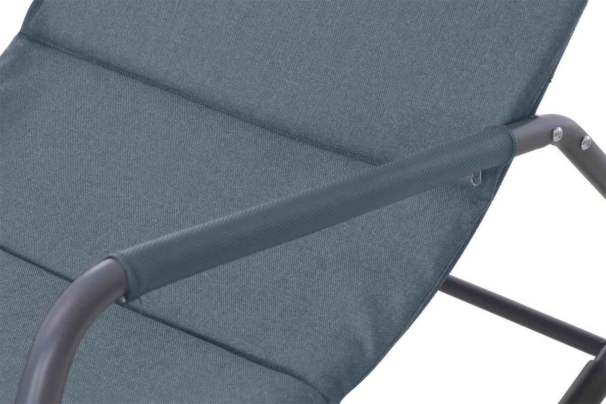 Sienna Garden Relaxliege ca.57x81x143cm Blaugrau - Blaugrau, KONVENTIONELL, Kunststoff/Textil (57/81/143cm) - Siena Garden