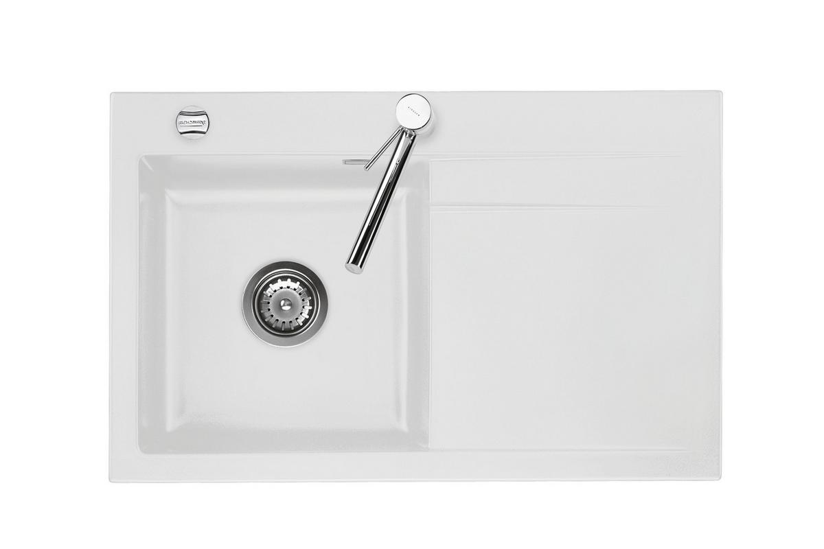 Spüle Stema80 Weiß ca. 80x51cm - Weiß, MODERN (80/51cm) - Systemceram