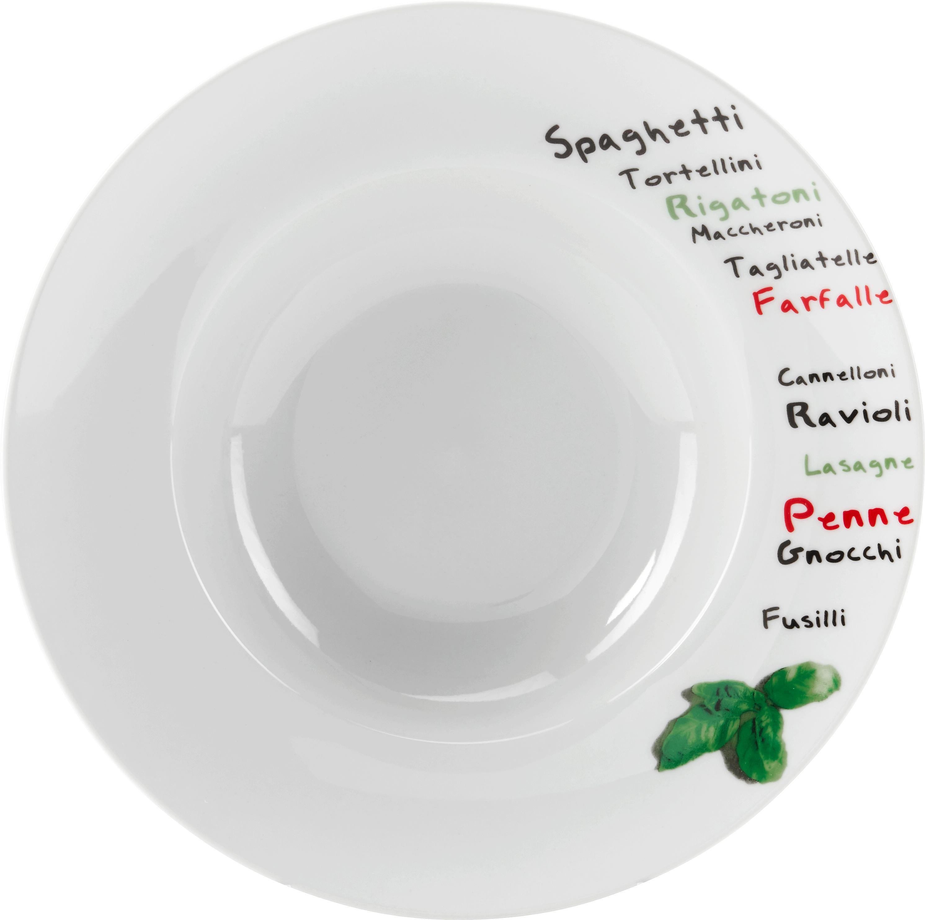 Pastateller Adriano aus Keramik Ø ca. 27cm - Rot/Schwarz, Keramik (27cm) - Mömax modern living