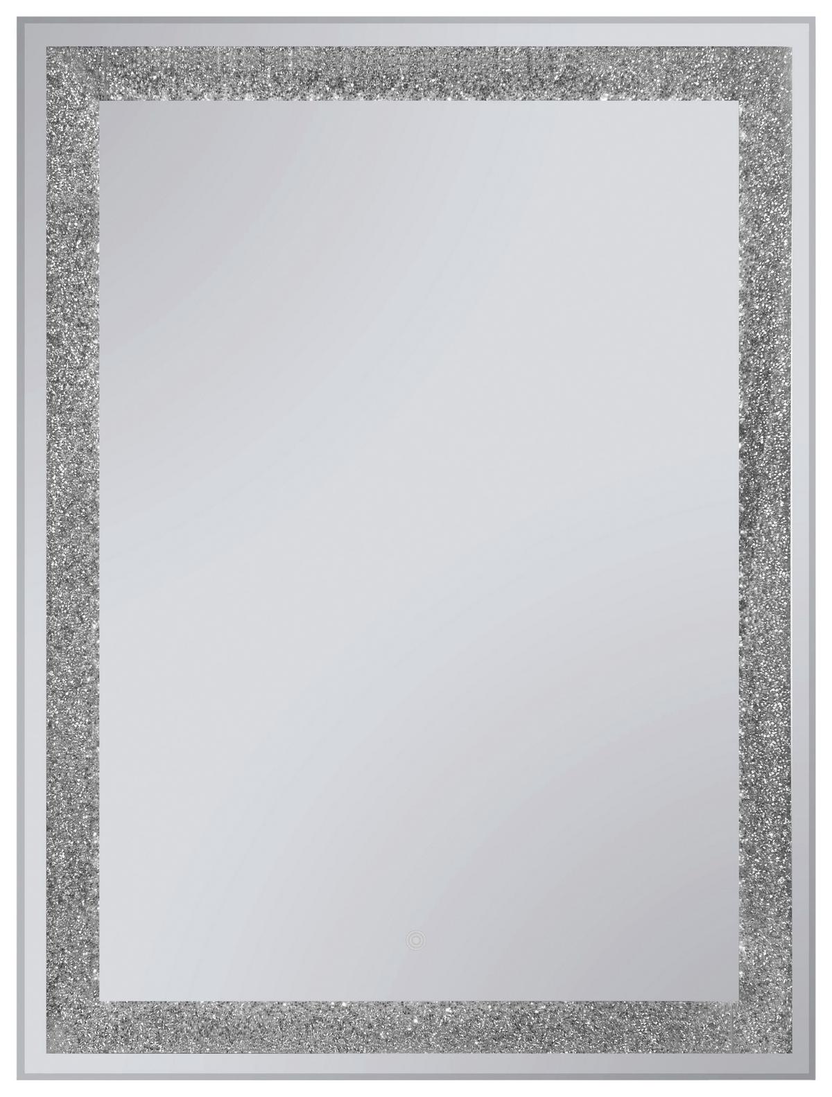 LUSTRO ŁAZIENKOWE HERMINE - czarny, Modern, metal/szkło (60/80/3,5cm)