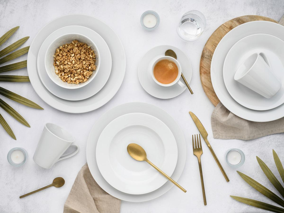 Kombinirani Servis Base, 42-Delni - bela, Basics, keramika - Creatable