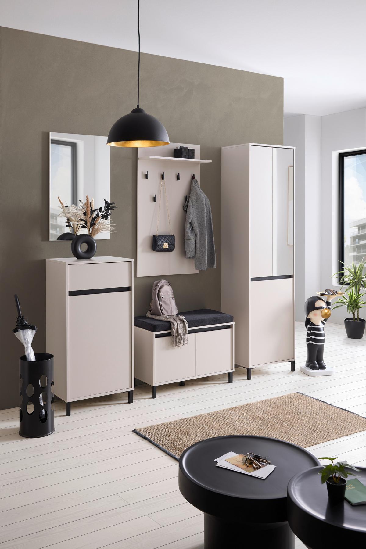 Garderobenschrank Arran Kaschmir - Kaschmir, MODERN, Holzwerkstoff (55/206/40cm) - Mömax