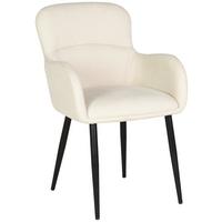 Naslanjač Selena, Bež - črna/bež, Konvencionalno, kovina/tekstil (56/88/61cm)