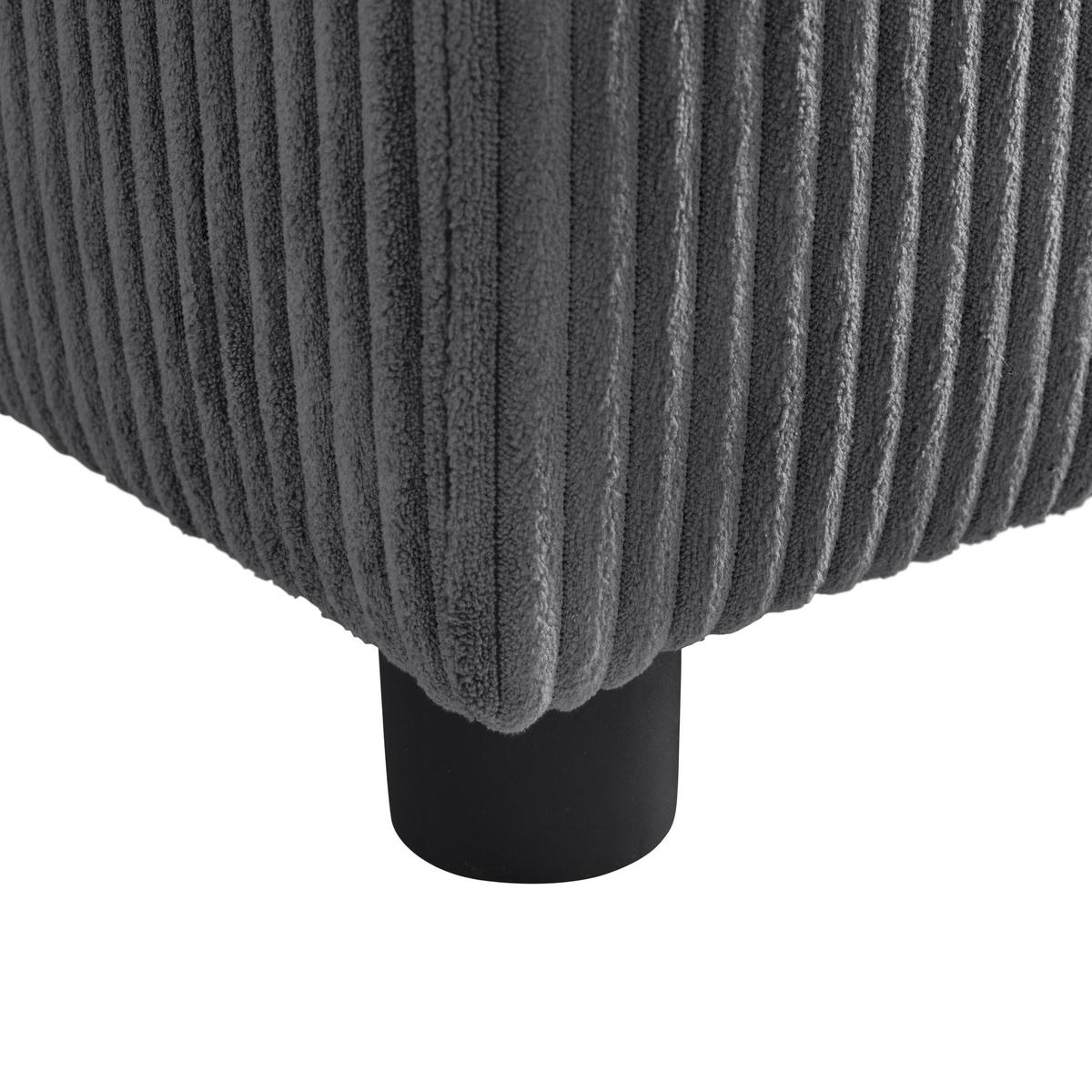 Sarokkanapé Martina - antracit, Modern, faalapú anyag/textil (204/89cm) - Mömax