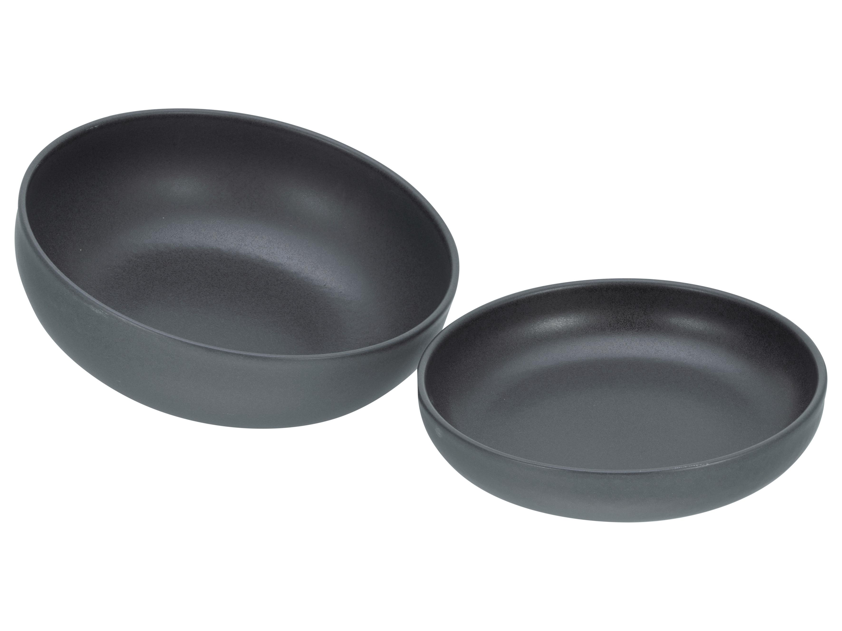 Set Posod Uno Black, 2-Delni - črna, Trend, keramika - Creatable