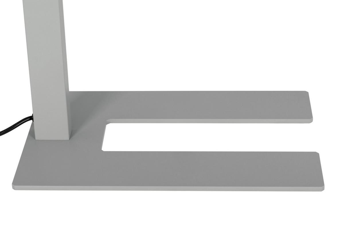 LAMPA STOJĄCA LED WORK *SBN* - kolor srebrny/przejrzysty, Konventionell, tworzywo sztuczne/metal (61/28/195cm) - Novel