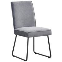 Stuhl Cora 2 Dunkelgrau/Schwarz - Dunkelgrau/Schwarz, Modern, Textil/Metall (47/90/61cm) - Mömax
