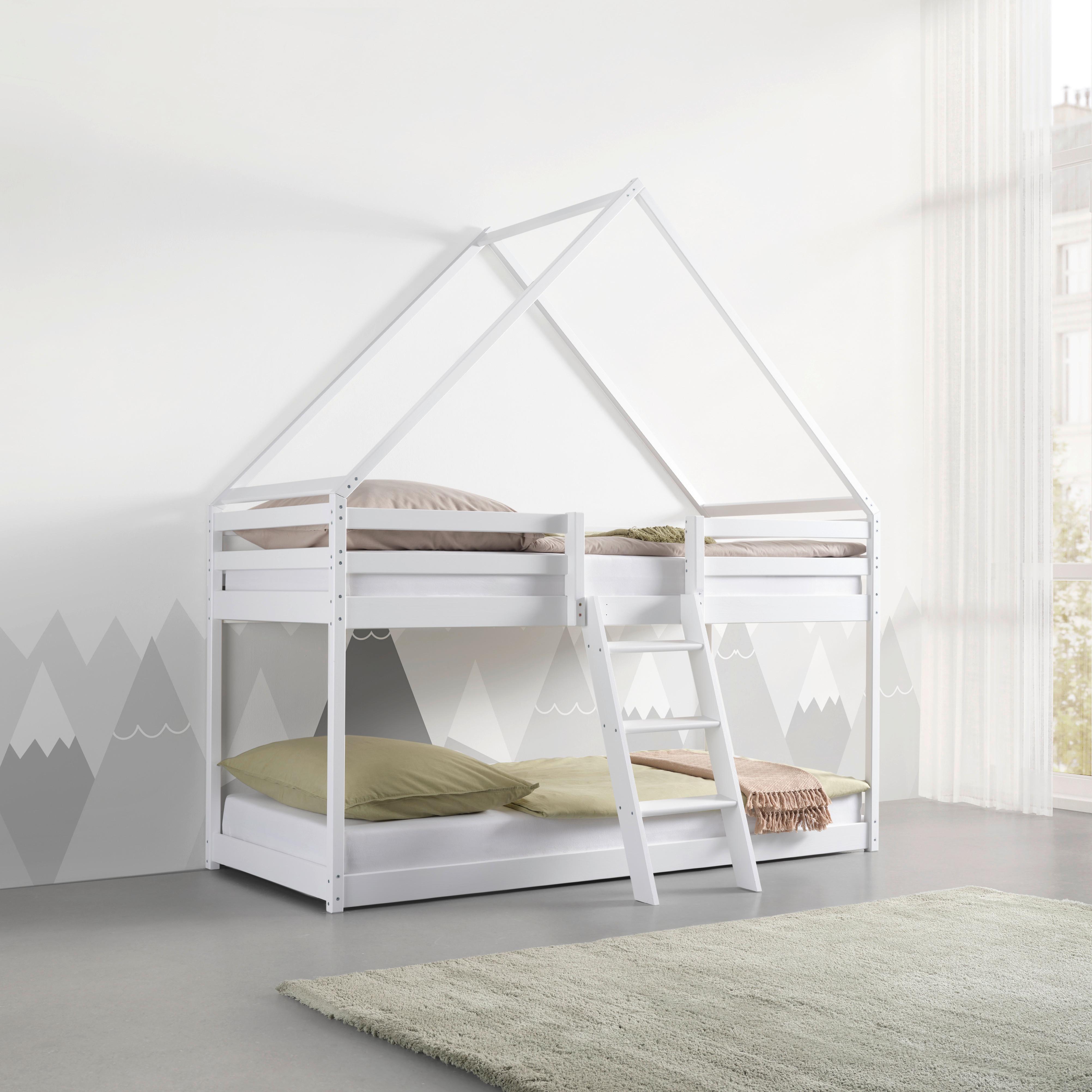 VÅNINGSSÄNG SWEET -EXKLUSIV- - vit/björkfärgad, Lifestyle, trä (97/224/208cm) - Mömax