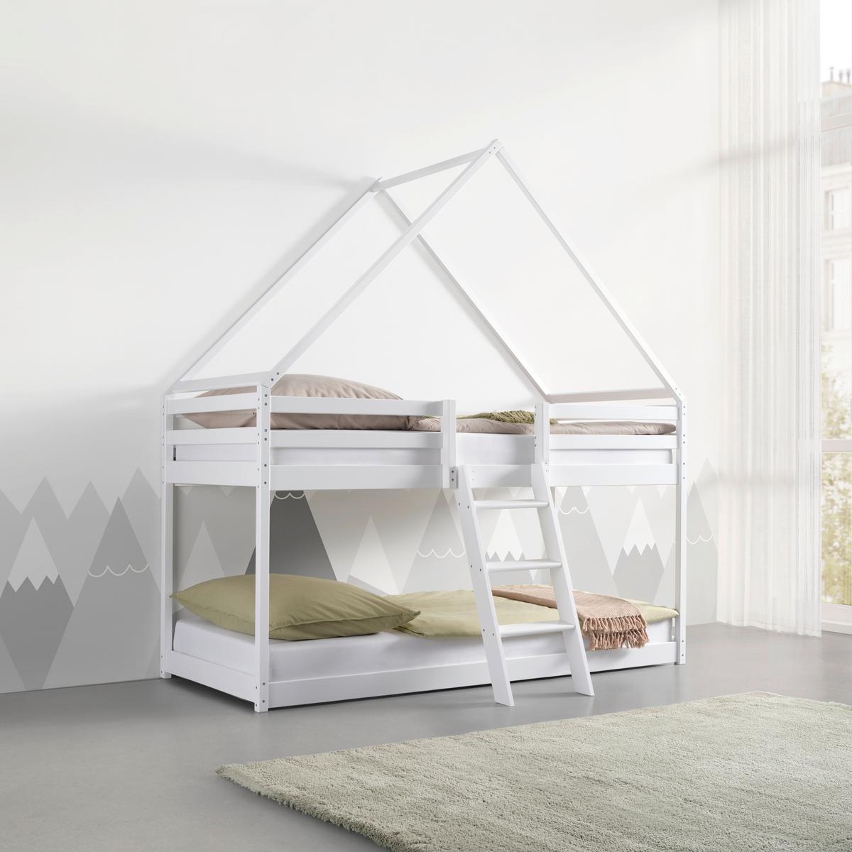 Etagenbett Sweet Weiß ca. 90x200cm - Birkefarben/Weiß, LIFESTYLE, Holz (97/224/208cm) - Mömax