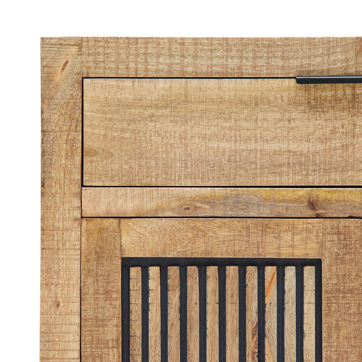 Schuhschrank Everest Naturfarben - Schwarz/Naturfarben, Natur, Holz/Metall (88/130/40cm) - Mömax