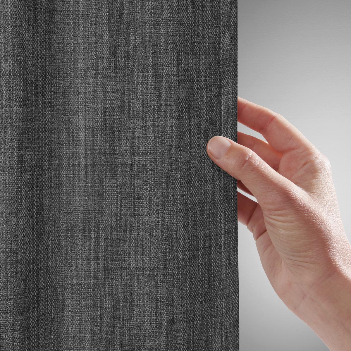 Fertigvorhang Leo Grau ca. 135x300cm - Grau, MODERN, Textil (135/300cm) - Premium Living