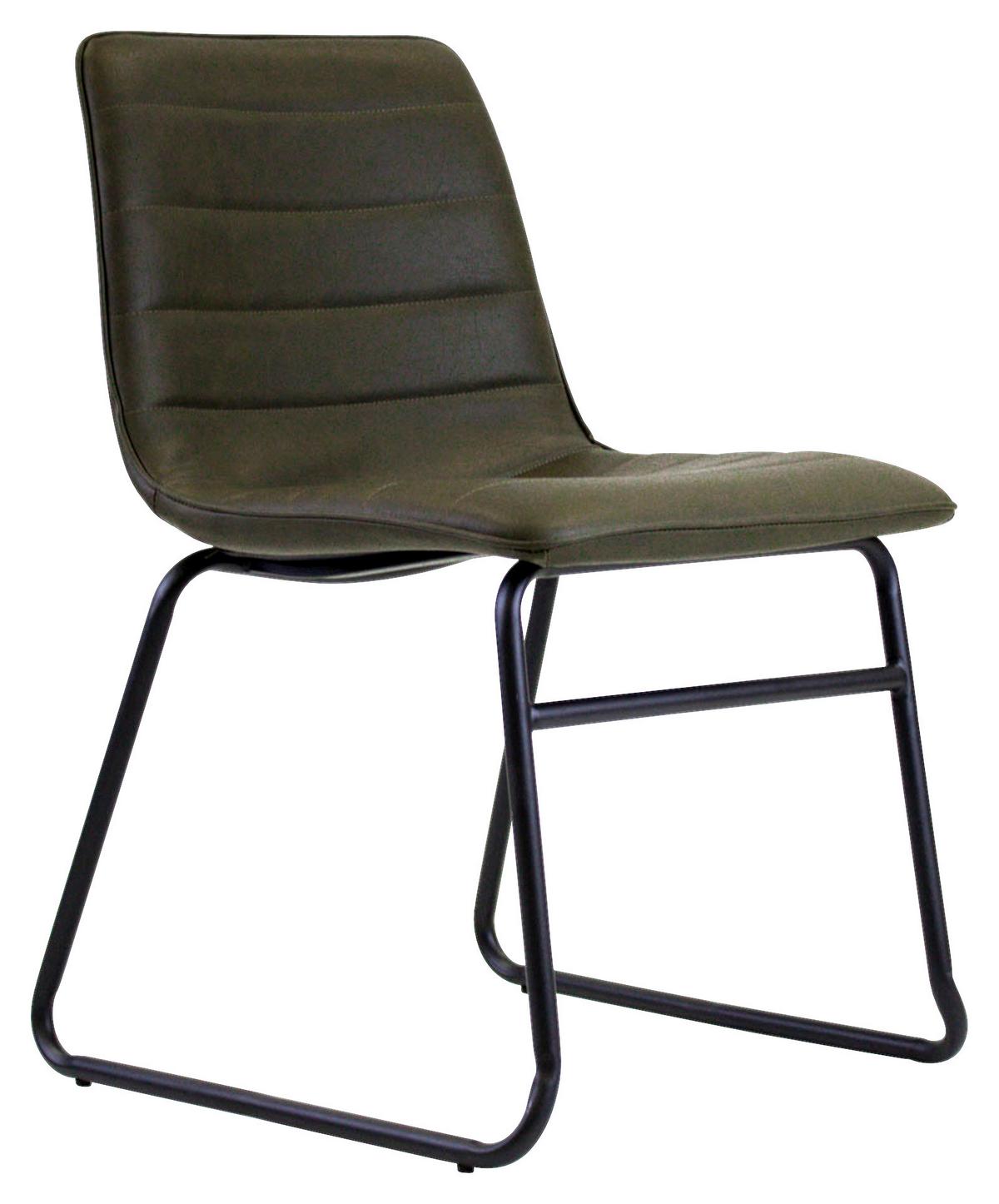 STUHL MILAN - Dunkelgrün, KONVENTIONELL, Kunststoff/Textil (48/77/56cm) - MID.YOU