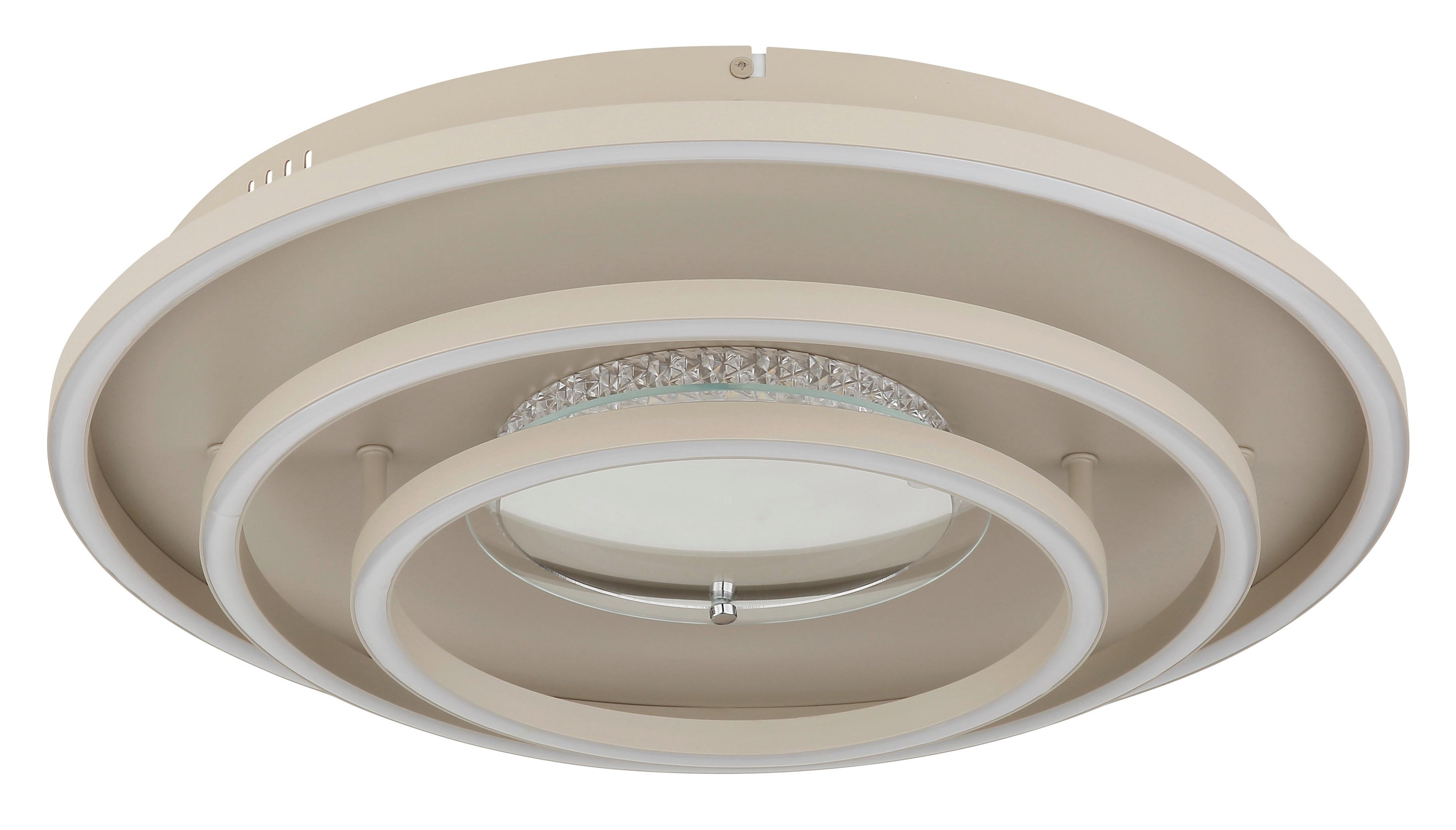 Led Stropna Svjetiljka Lawanda - bijela/boje pijeska, Design, metal/plastika (51,1/10,8cm) - Globo