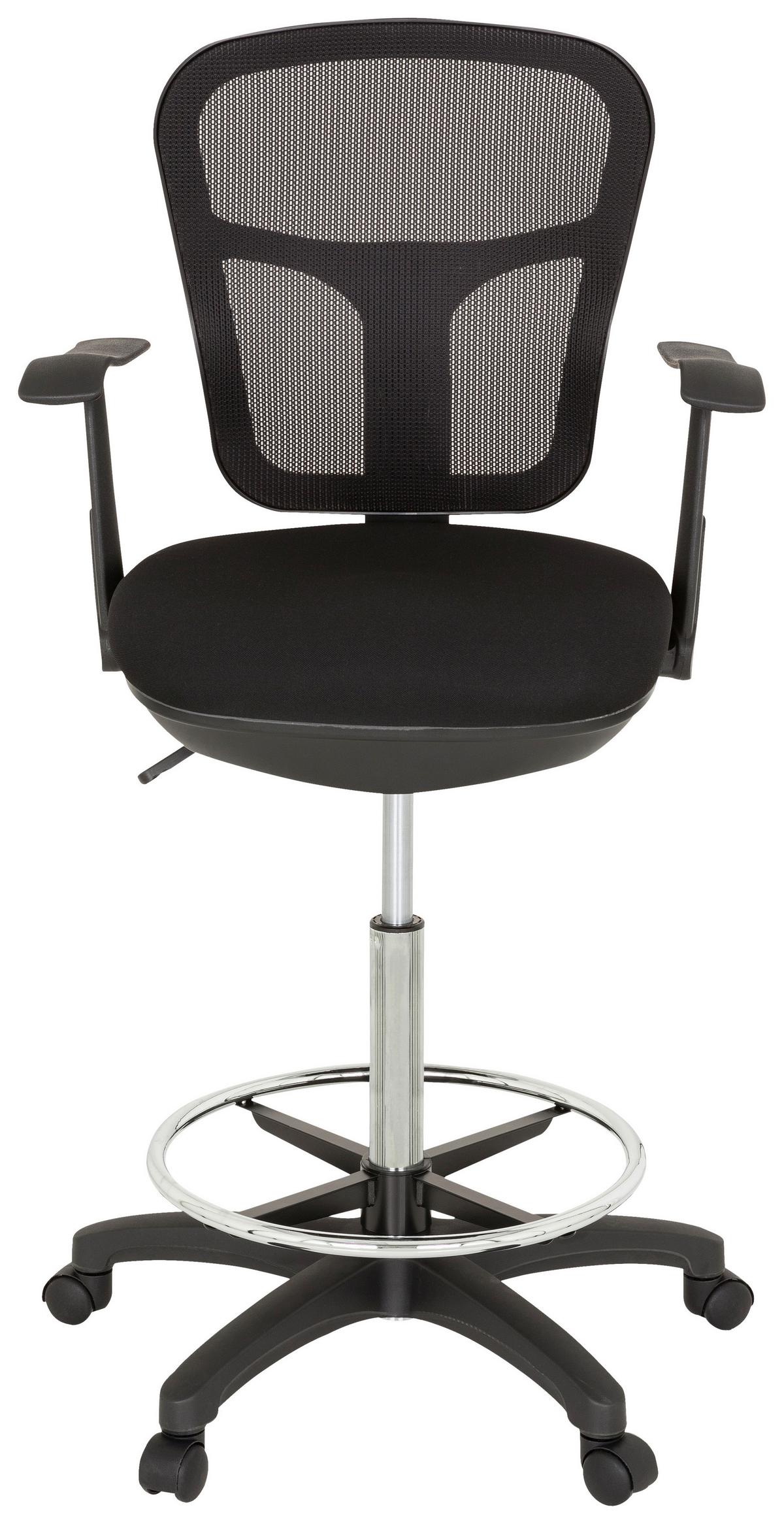Vrtljivi Stol Top Work 108, Črna - črna, Basics, umetna masa/tekstil (62/115/55cm) - MID.YOU