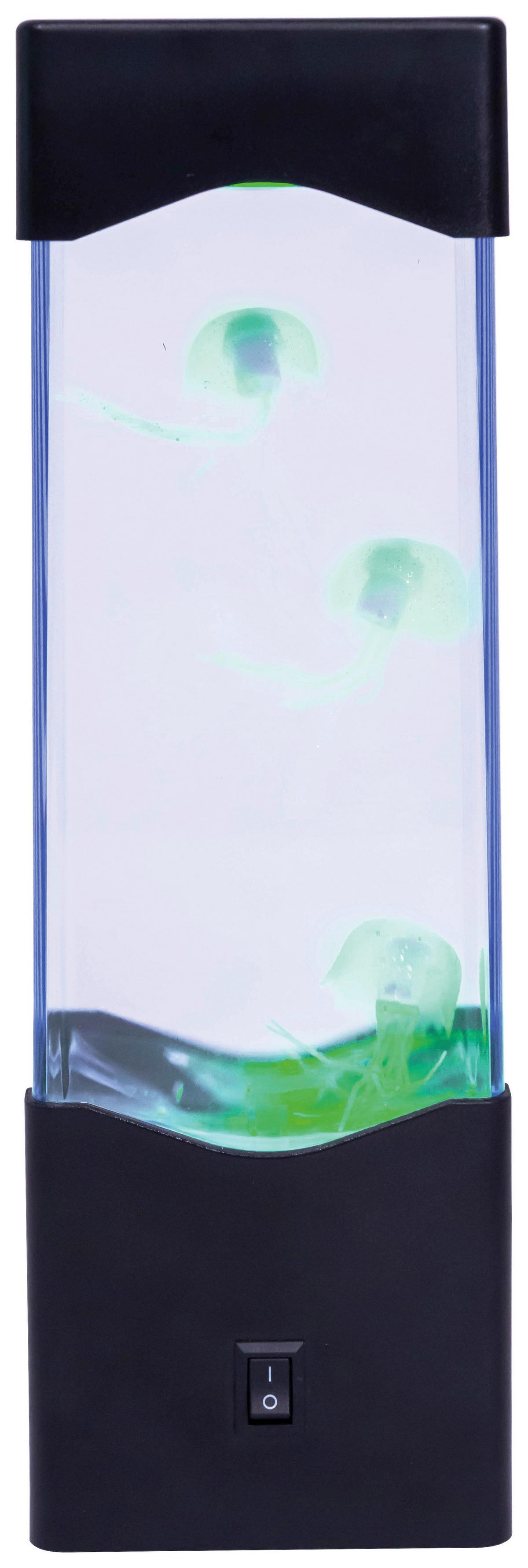 LED-Dekoleuchte Qualle in Schwarz/Transparent max. 1,2 W - Transparent/Schwarz, MODERN, Kunststoff (7,95/7,5/23cm) - Modern Living