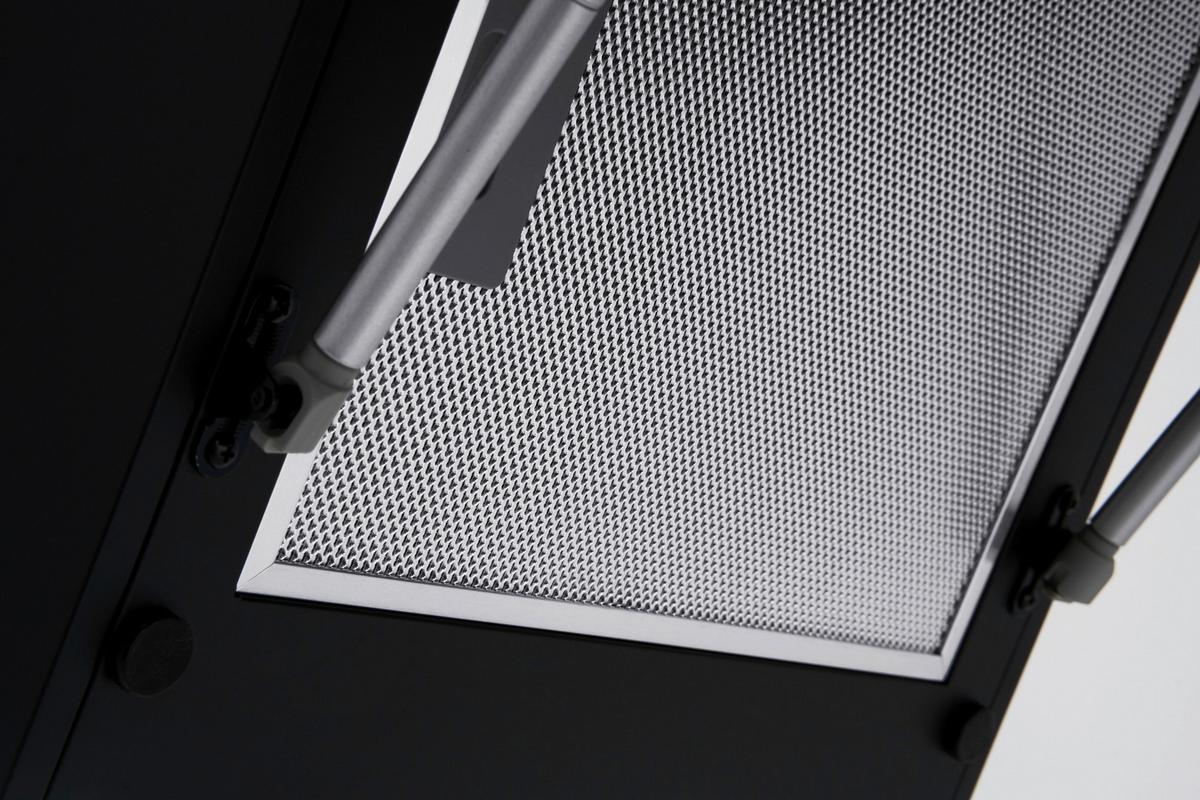 Kuhinjska Napa Respekta Alia, Črna, 60cm - črna, Trend, kovina/steklo (60/80,5-118,5/40,2cm) - Respekta