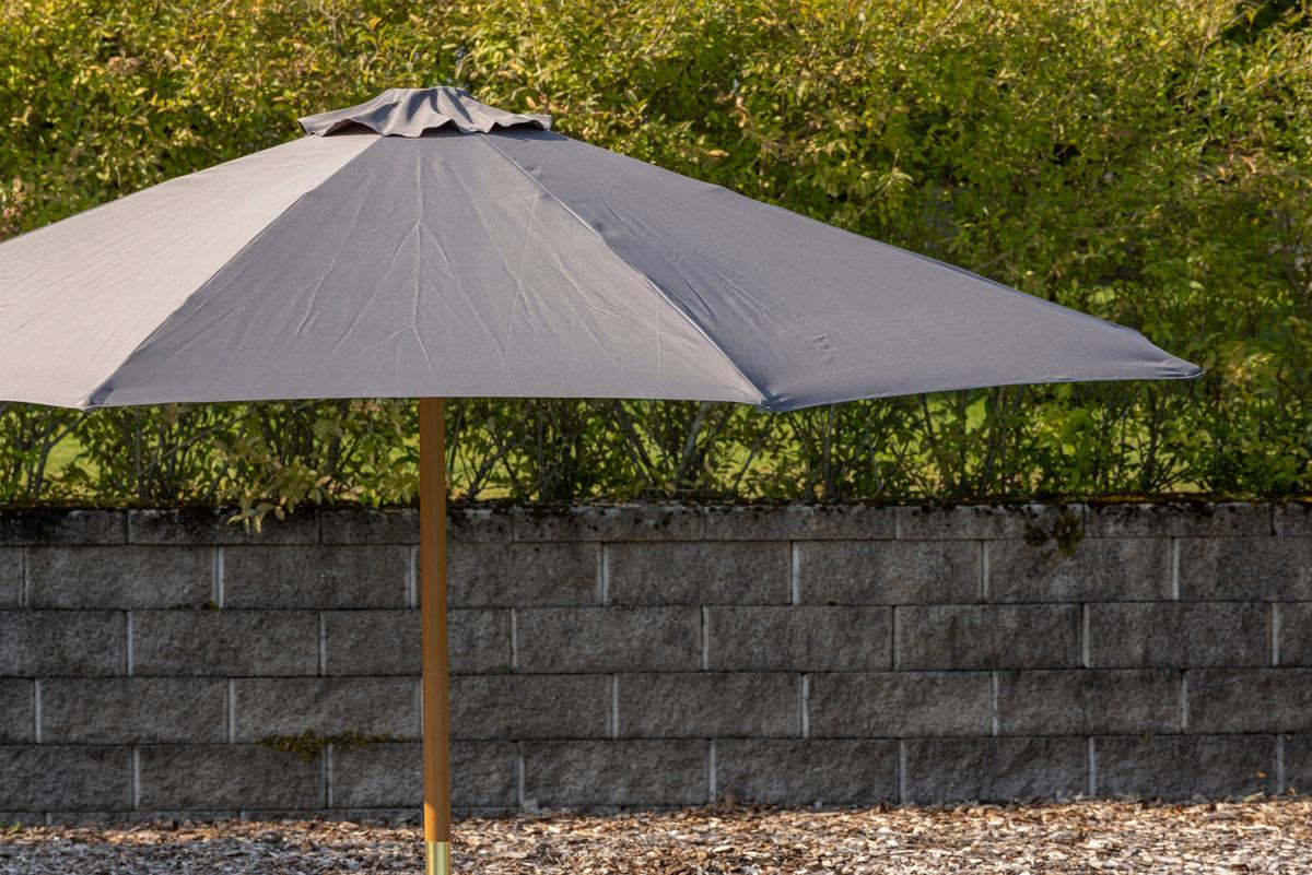 SONNENSCHIRM IXOS - Grau, KONVENTIONELL, Holz/Textil (300/244cm) - Gardenson
