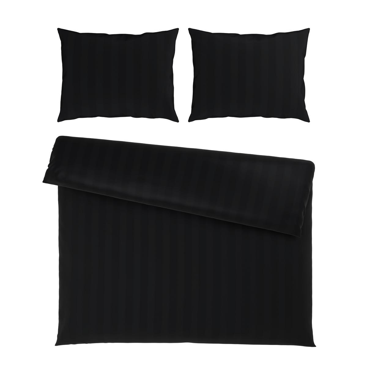 Posteljnina Xenia Streif Xxl, Črna, 2x60/80, 200/200 - črna, Moderno, tekstil (200/200cm) - Premium Living