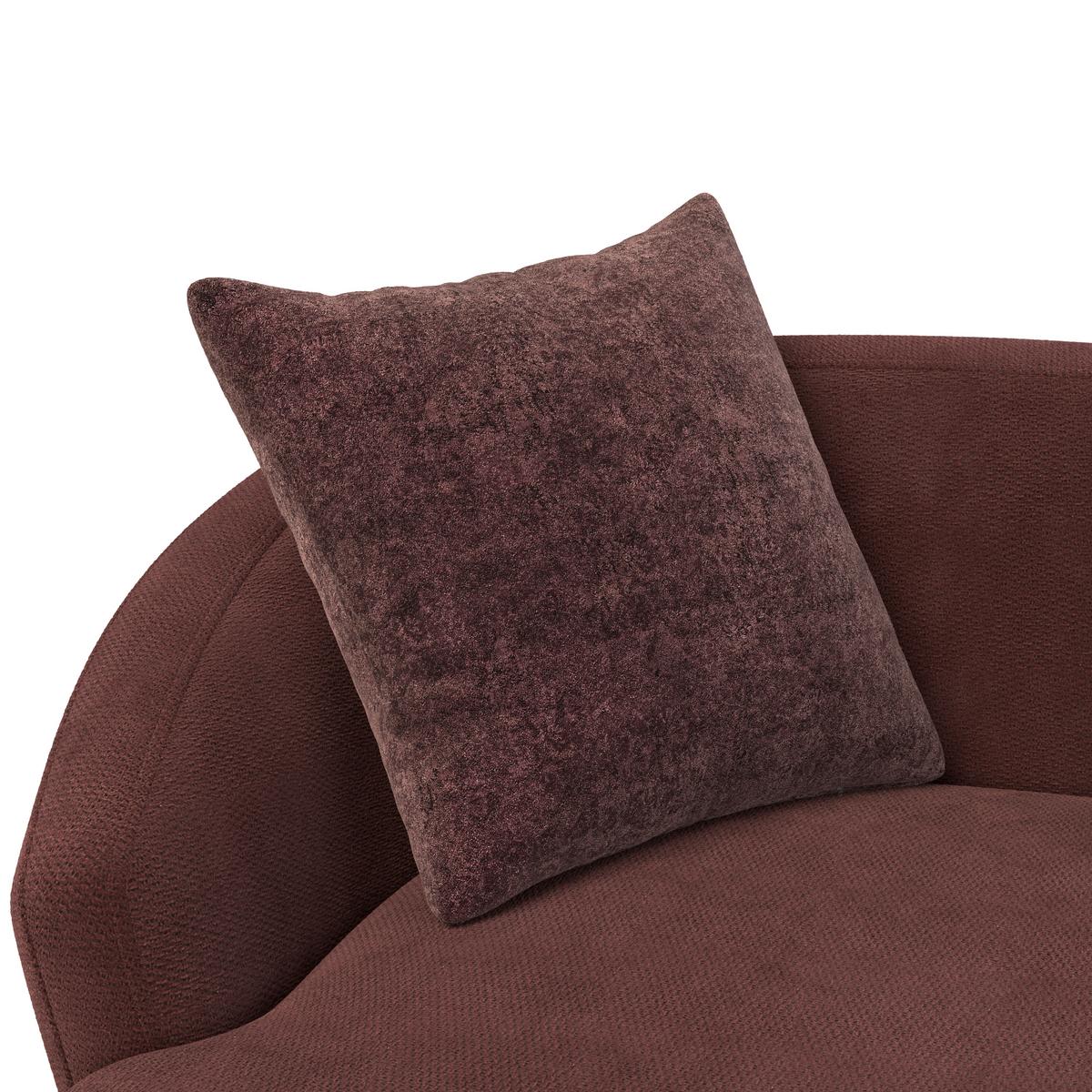 Megasofa Casoria -Studio- - Bordeaux/Schwarz, Modern, Kunststoff/Textil (260/76/115cm) - Mömax