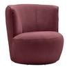 Sessel Jasima Bordeaux/Schwarz drehbar - Bordeaux/Schwarz, MODERN, Textil/Metall (77/81/85cm) - Premium Living