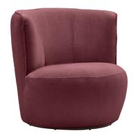 Sessel Jasima Bordeaux/Schwarz drehbar - Bordeaux/Schwarz, MODERN, Textil/Metall (77/81/85cm) - Premium Living