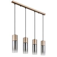 Lampă Suspendată Annika - străveziu/cappuccino, Design, sticlă/metal (80/9/156cm) - Globo