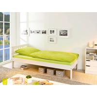 Postelja Billy, Bela, Masiven Bor, 90x200 - bela, Konvencionalno, les (90/200cm) - MID.YOU