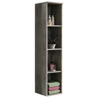Badezimmerregal York ca. 30x136x31 cm Rauchsilber - MODERN, Holzwerkstoff (30/136/31cm) - MID.YOU