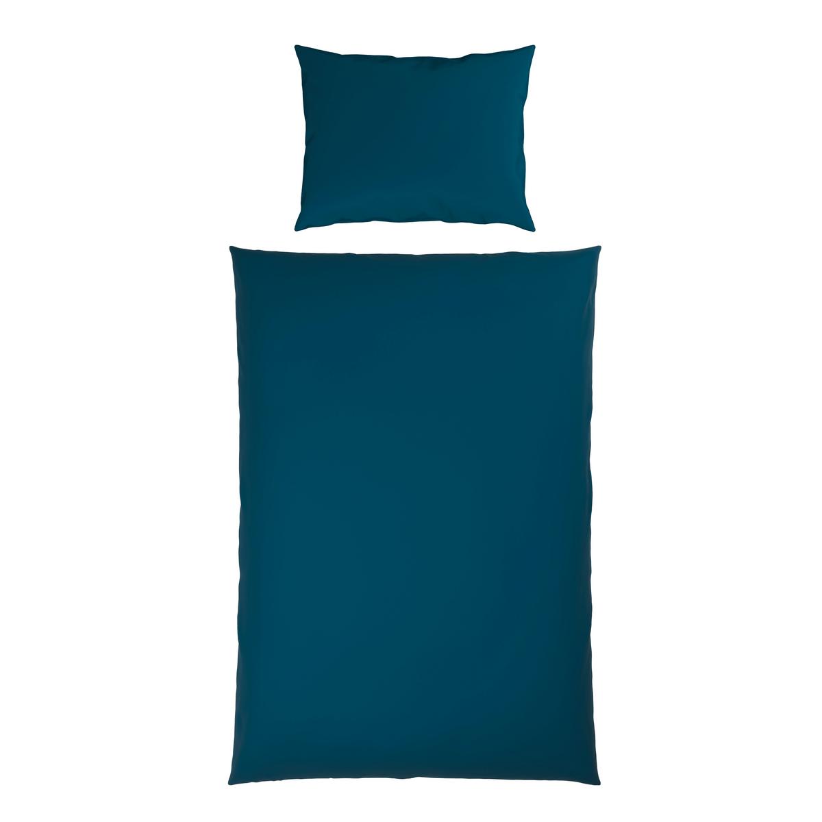 Ágyneműhuzat-garnitúra Pamutszatén Xenia Uni - kék, Modern, textil (140/200cm) - Premium Living