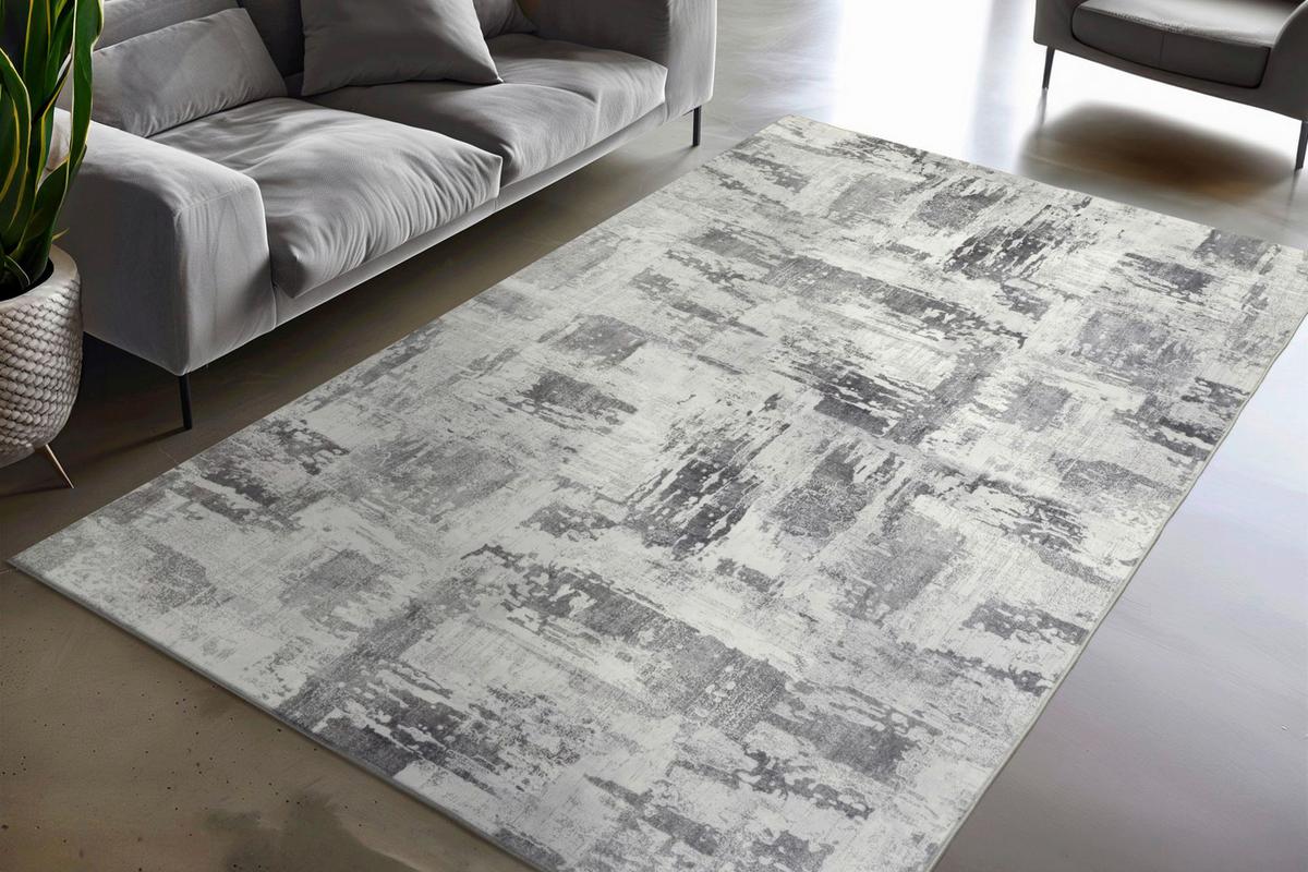 Flachwebeteppich Visionary 128 Grau 200x290 - Grau, Basics, Textil (200/290cm) - Kayoom
