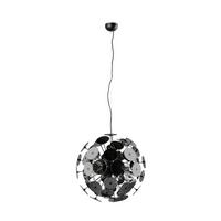 Pendelleuchte Discalgo in Schwarz/Chom max. 40 Watt - Chromfarben/Schwarz, Design, Glas/Metall (54/150cm) - Trio Leuchten