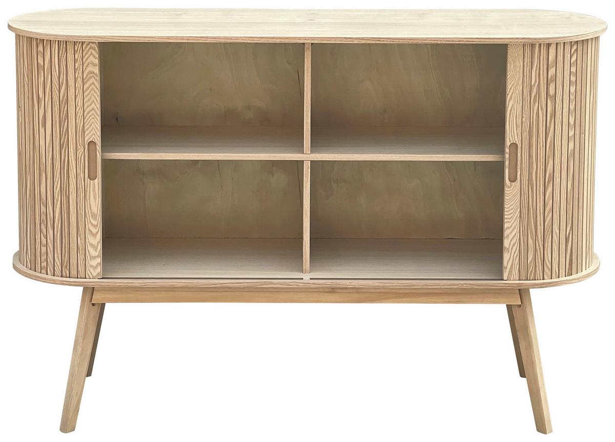 Komód Skandy - natúr színű, Modern, faalapú anyag/fa (120/80/35cm) - Premium Living