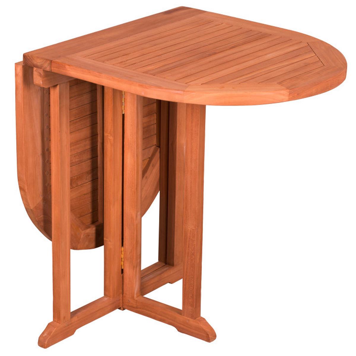 Balkontisch Woodie Teak - Basics, Holz (120/60/75cm) - Gardenson