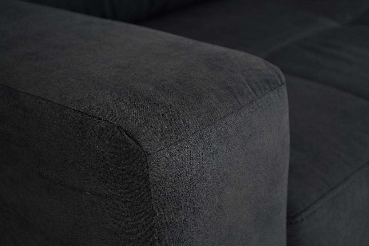 Sarokkanapé Rocky Mini - sötétszürke, Design, faalapú anyag/textil (195/89/259cm) - Mömax