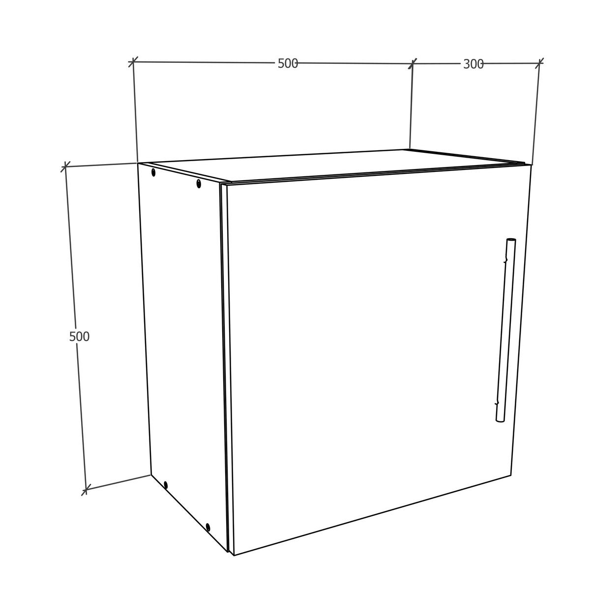 Viseči Element Arila M, Siva - črna/antracit, Moderno, kovina/leseni material (50/50/30cm) - MID.YOU