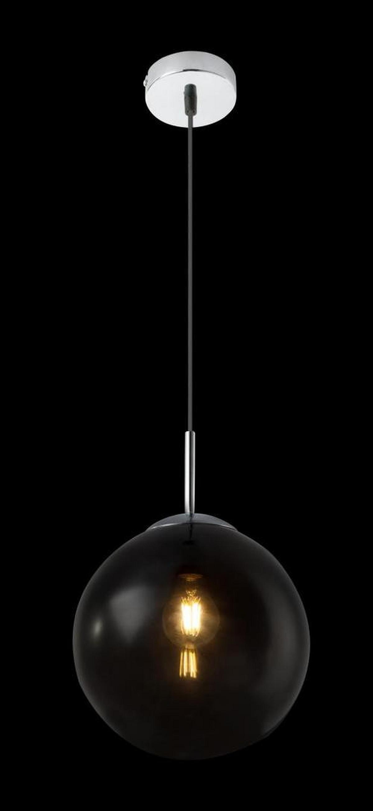 Hängeleuchte Varus Chromfarben max. 60 Watt - Basics, Glas/Metall (20/120cm) - Globo