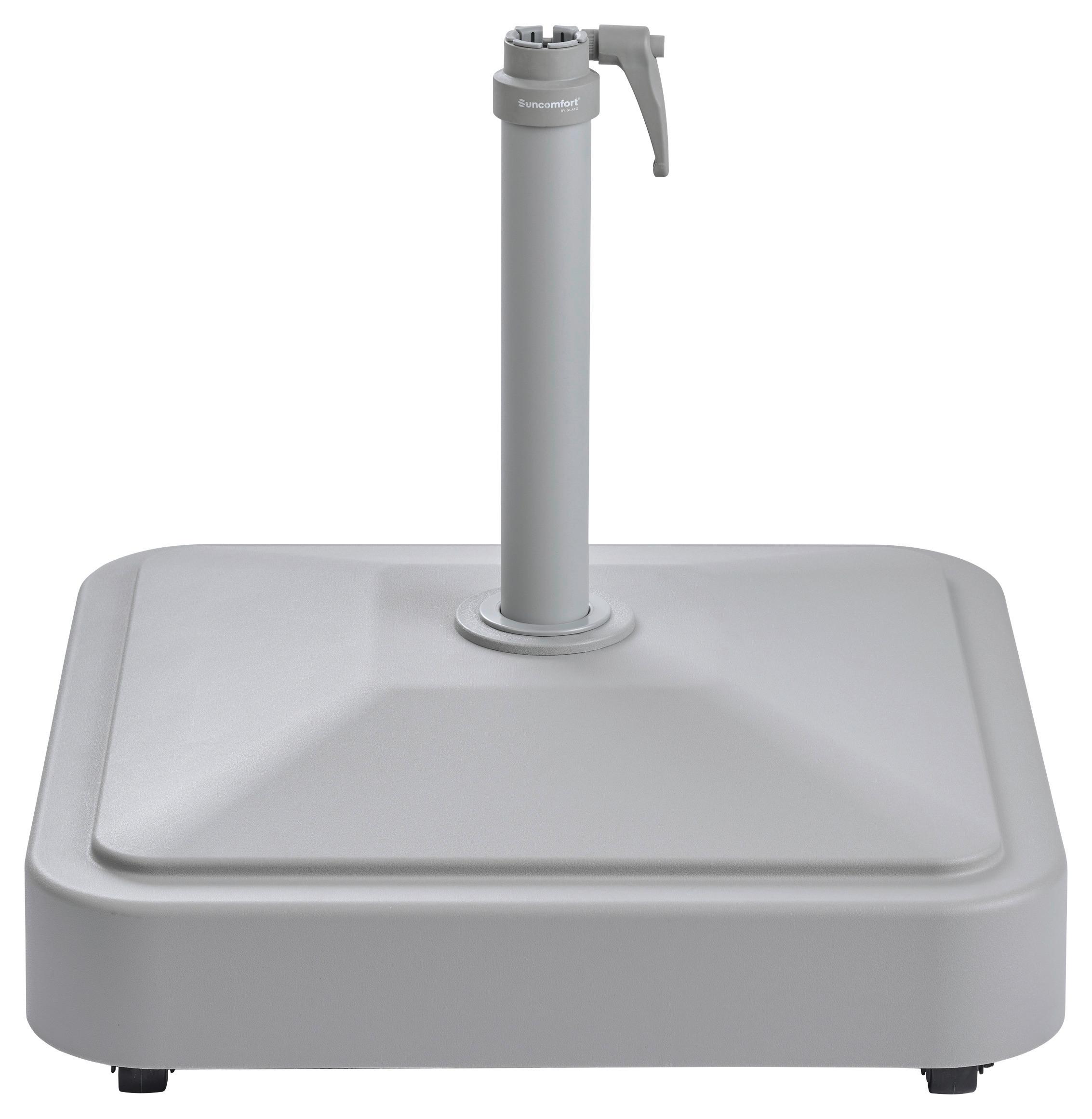 Sonnenschirmständer Rollensockel Grau - Grau, Basics, Kunststoff (58,5/58,5/16,5cm) - Suncomfort by Glatz