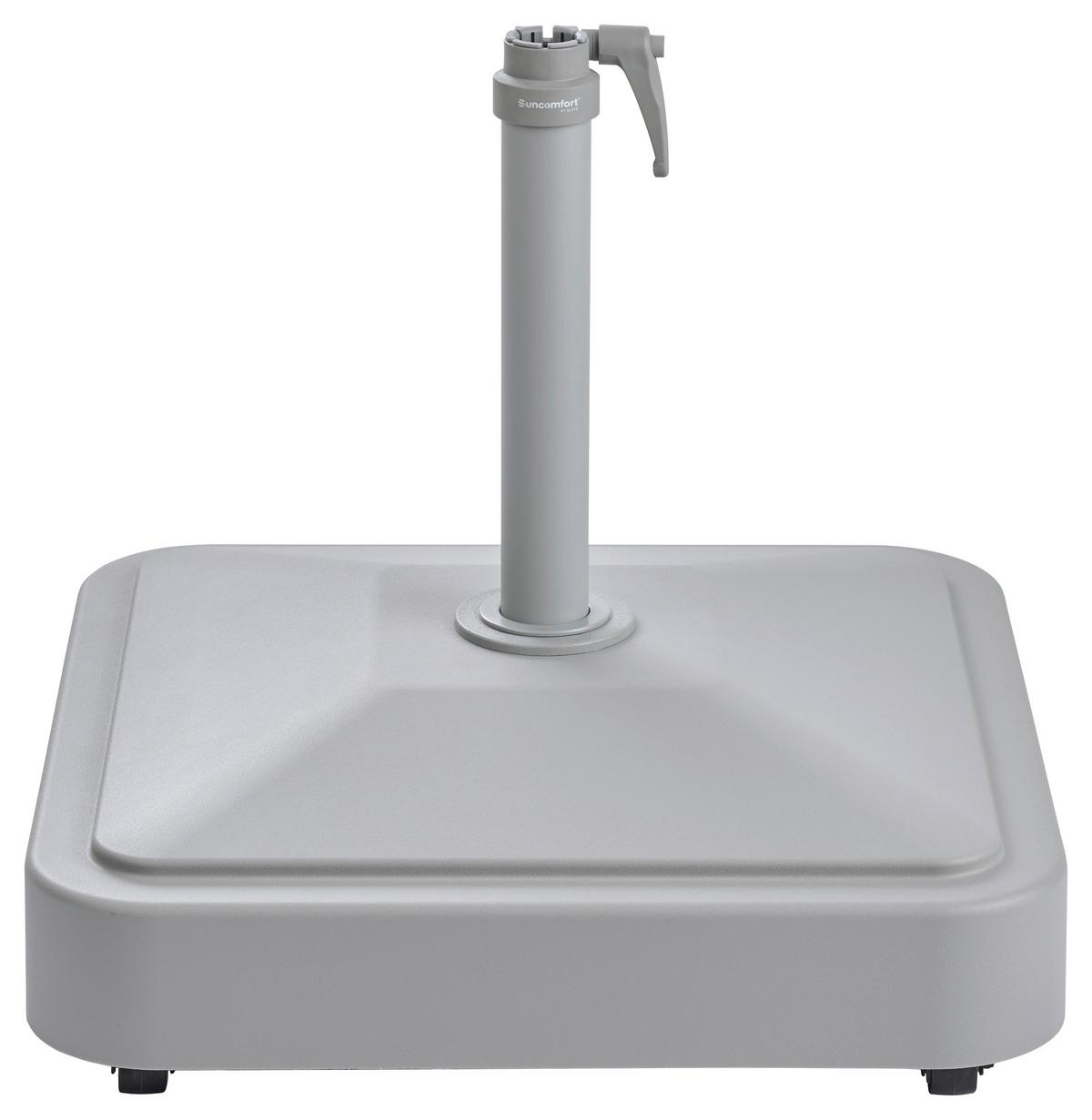Sonnenschirmständer Rollensockel Grau - Grau, Basics, Kunststoff (58,5/58,5/16,5cm) - Suncomfort by Glatz