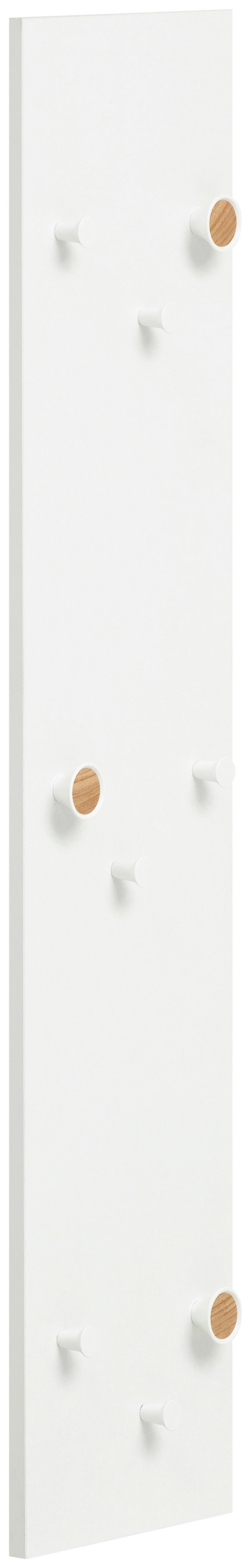 Garderobni Panel Bjarne, Bela - bela, Design, leseni material (24,5/109/2,6cm) - MID.YOU