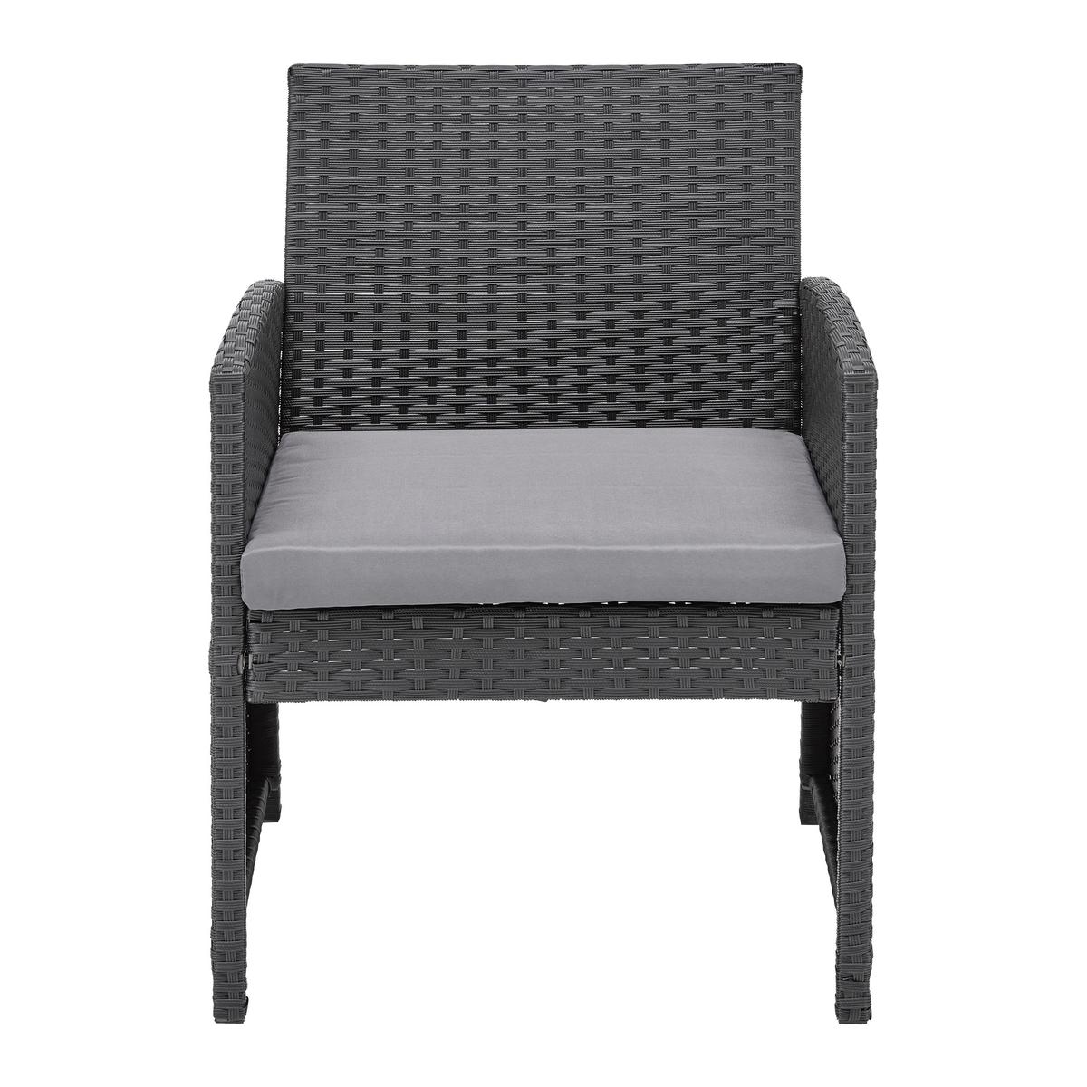 Set lounge Michelle - negru/transparent, Modern, plastic/sticlă - Modern Living