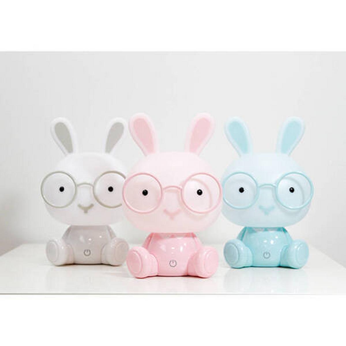 Kindertischleuchte Bunny Weiß max. 3 Watt - Weiß, Basics, Kunststoff (14/14/22cm)