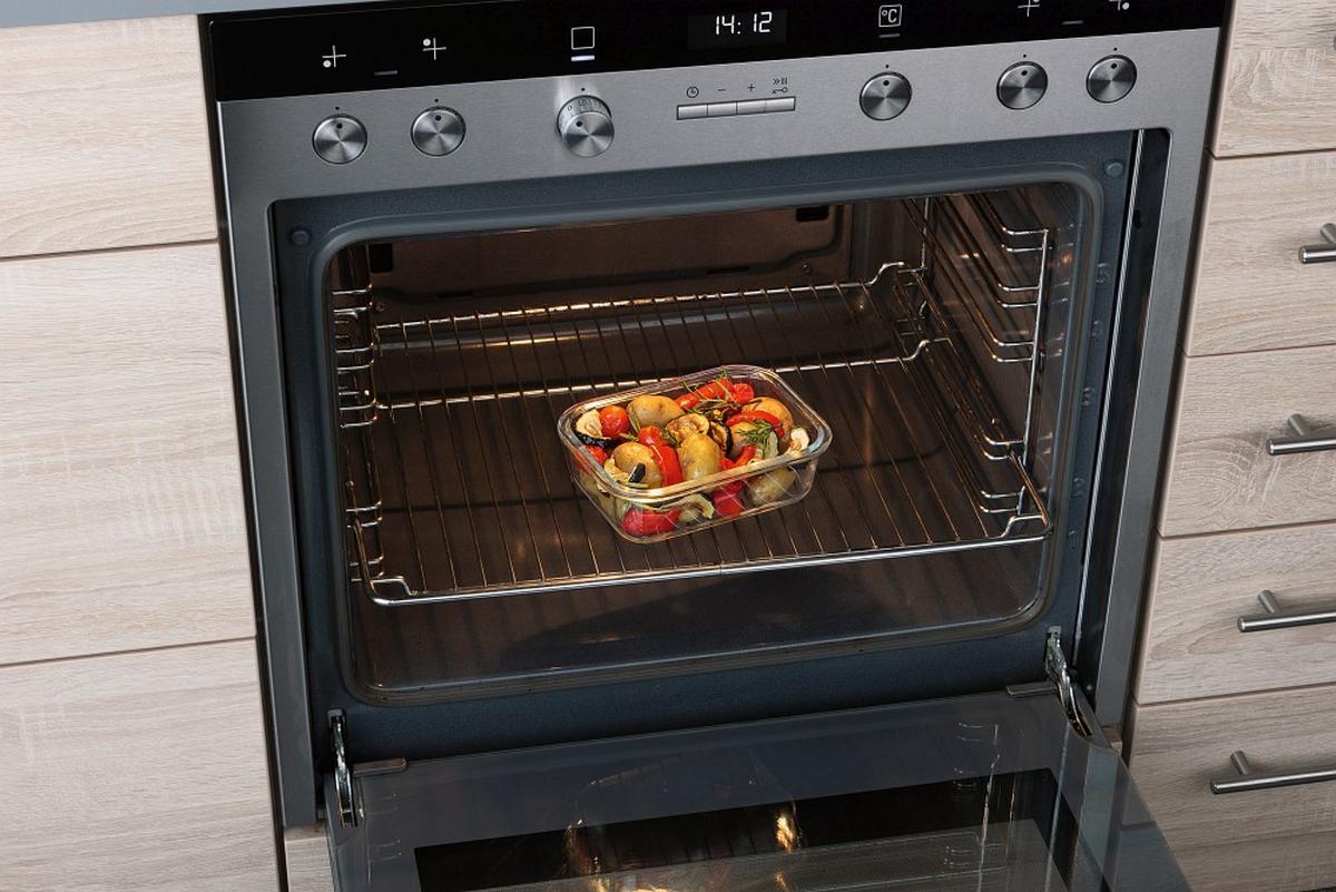 ZESTAW POJEMNIKÓW NA ŻYWNOŚĆ 13755 - zielony/przezroczysty, Basics, tworzywo sztuczne/szkło (19,6/14,5/6,6cm) - GOURMETMAXX