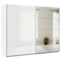 DULAP USI CULISANTE FELDKIRCH - argintiu/alb, Modern, material pe bază de lemn (271/210/62cm)