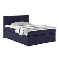 Boxspring Krevet Nero - boje kroma/plava, Konvencionalno, tekstil/metal (140/200cm) - Best Price