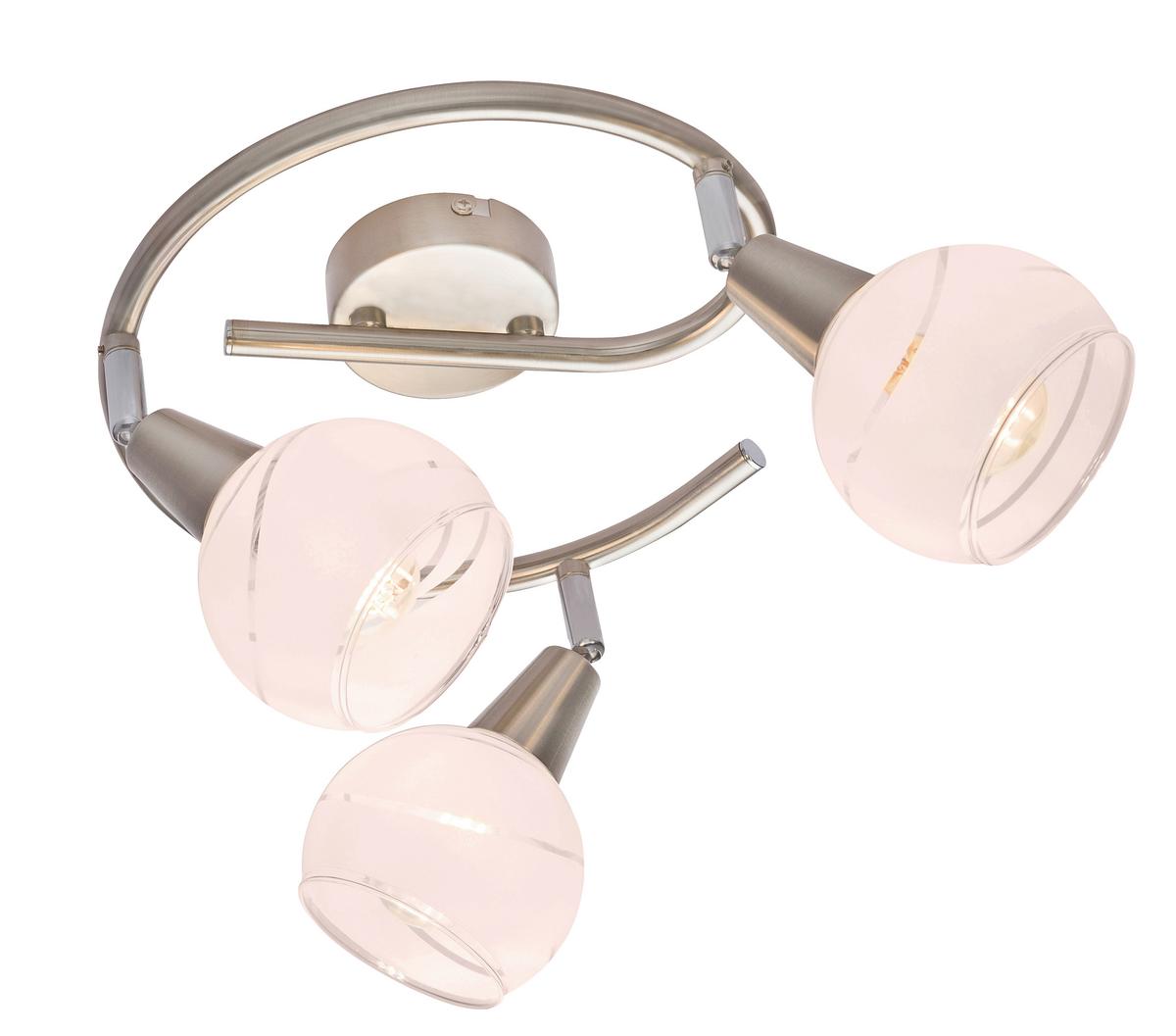 LED-Strahler Elliott in Nickelfarben max. 5 Watt - Basics, Glas/Metall (25/21cm) - Globo