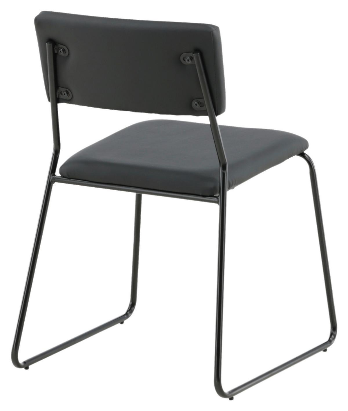STUHL-SET KENTH - Schwarz, Design, Textil/Metall (40/76/52cm) - Livetastic
