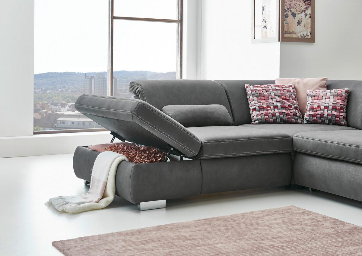 Sedežna Garnitura Antaris Mini -Top- Z Relax Funkcijo - siva/bež, Moderno, kovina/tekstil (320/260cm) - Top ponudba